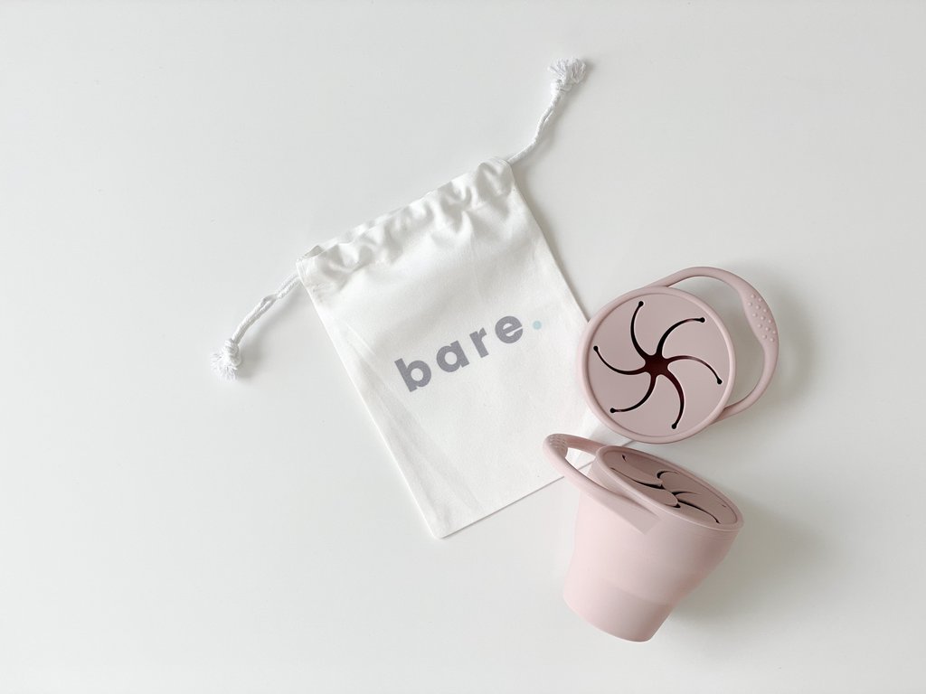 BARE BIBS SILICONE SNACKIE CUP - BLUSH