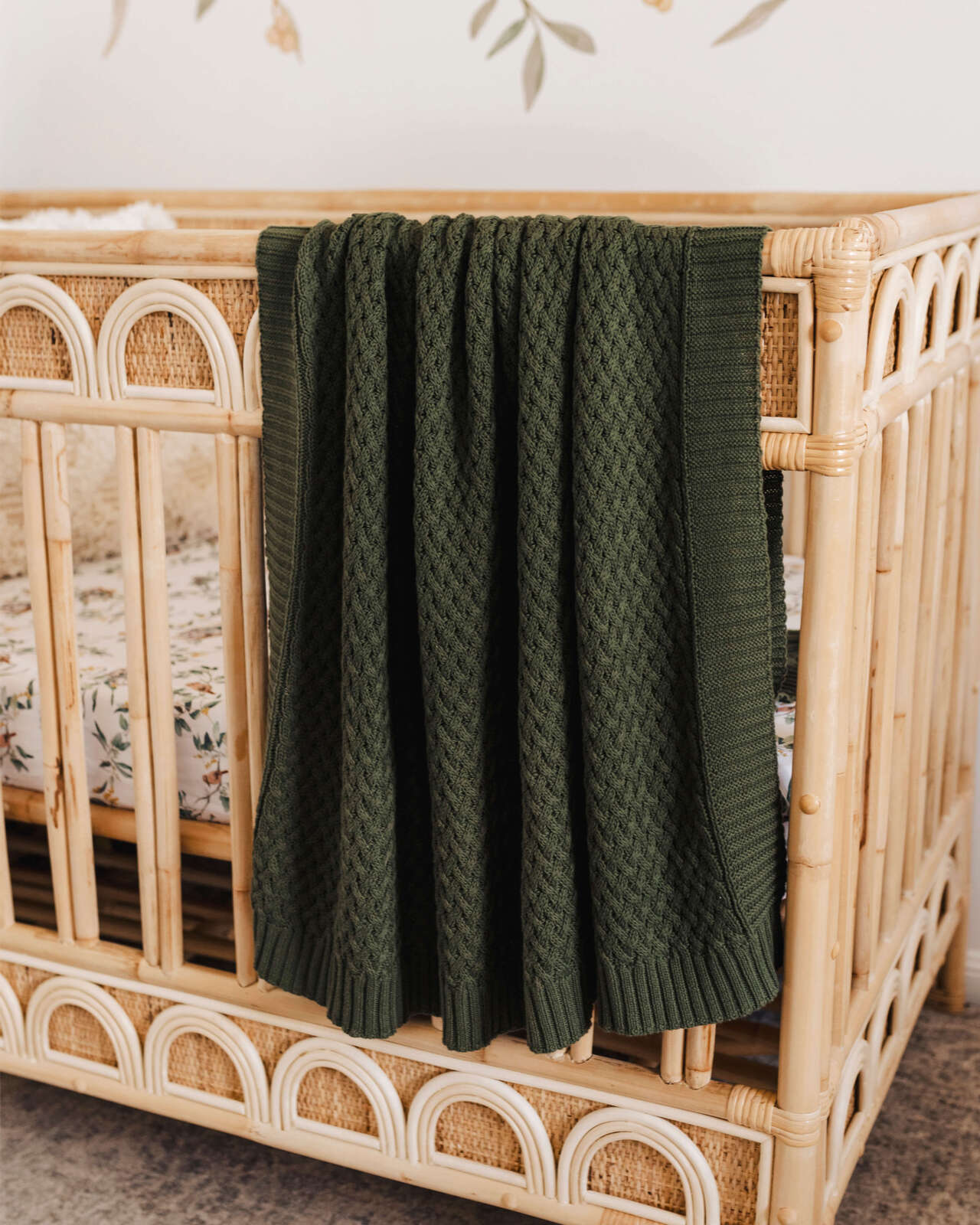 Olive Cot Blanket