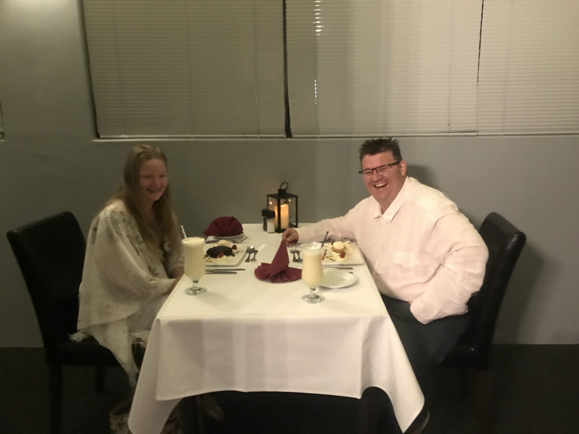 Special honeymoon dinner for two