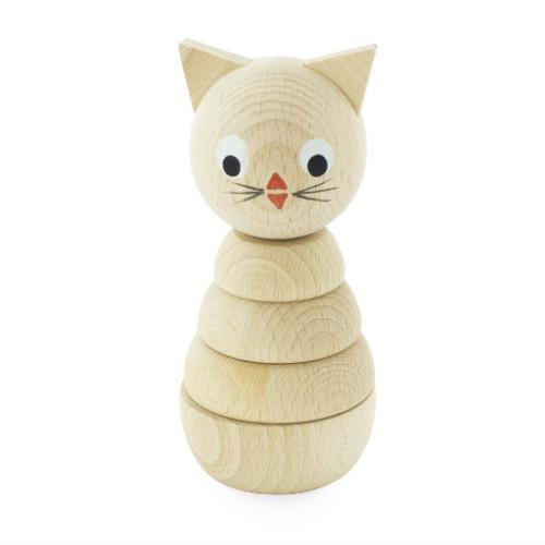 MIVA VACOV WOODEN STACKING PUZZLE CAT WHISKERS NATURAL