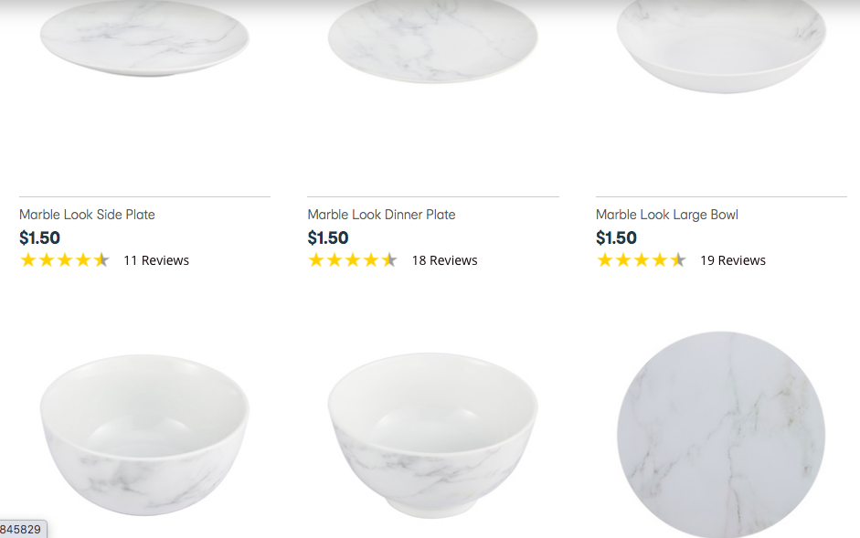 Kmart Marbled Look Dining Stuff