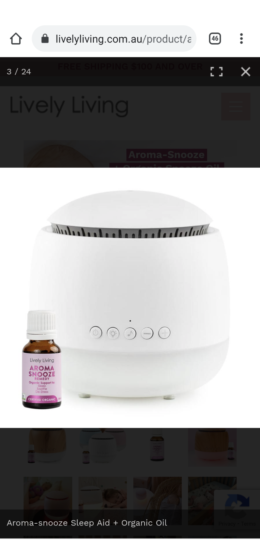 White - AROMA-SNOOZE SLEEP AID + ORGANIC OIL