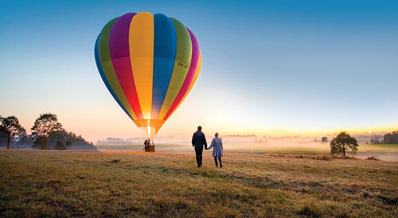 Hot Air Ballooning Over The Hunter Valley - For 2