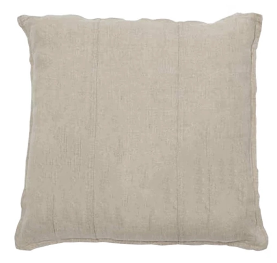 Linen Cushion (Natural, Size: small) x2