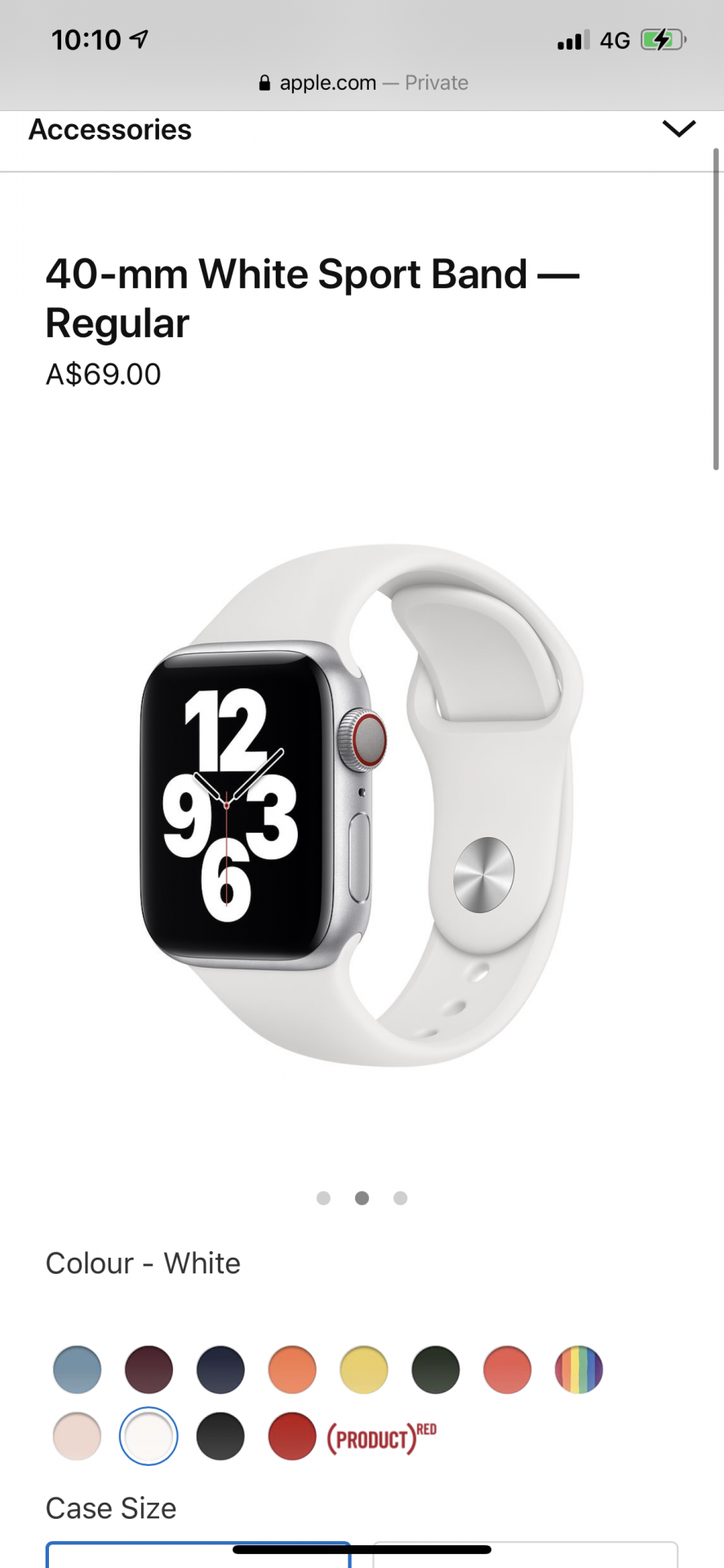 White wrist band for watch