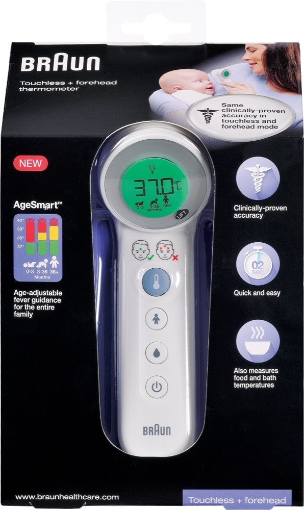 Braun Thermometer Touchless & Forehead BNT4