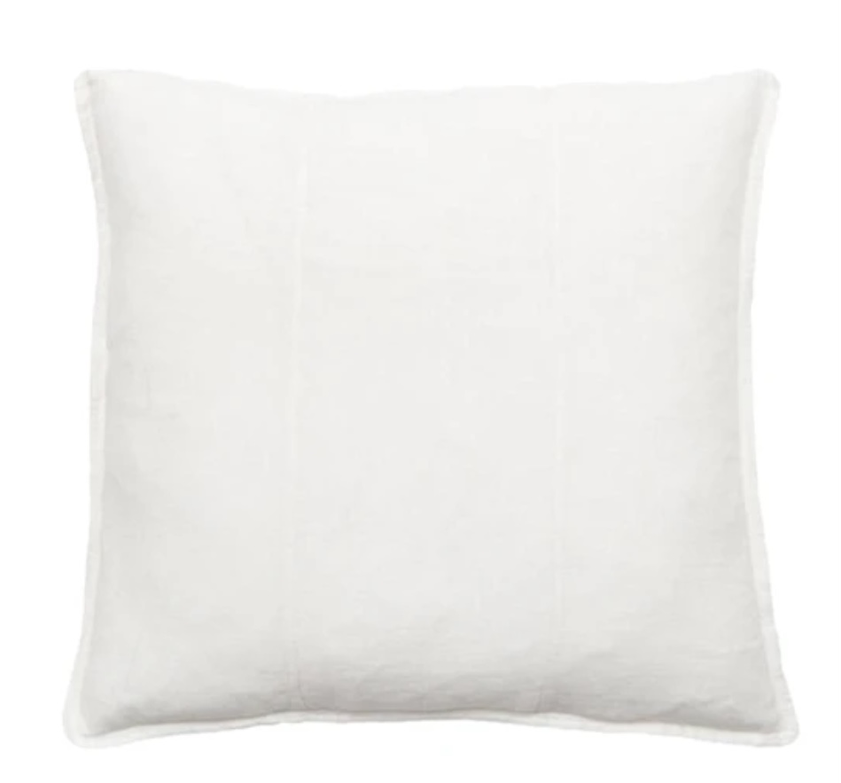 Linen Cushion (White, size: small) x2