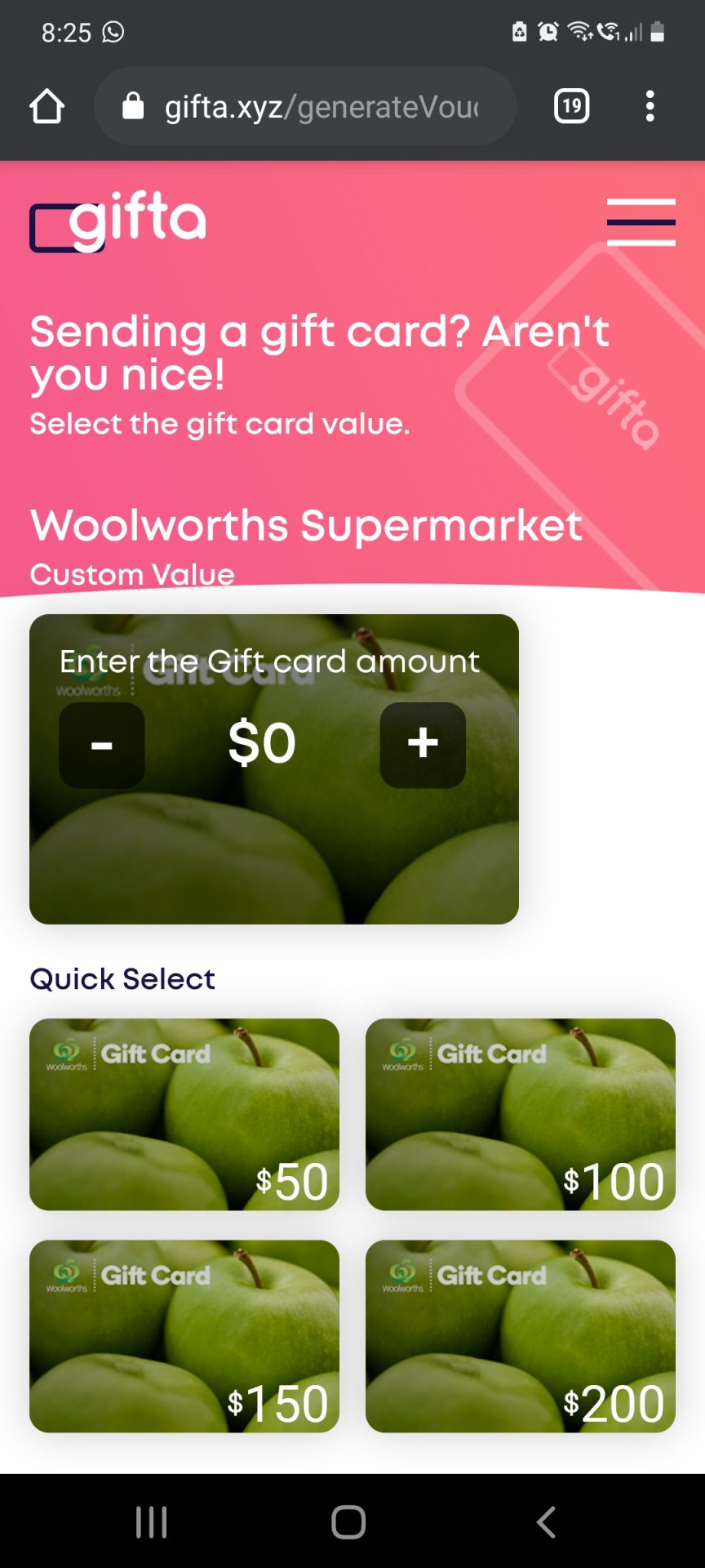 Woolworths Gift Card