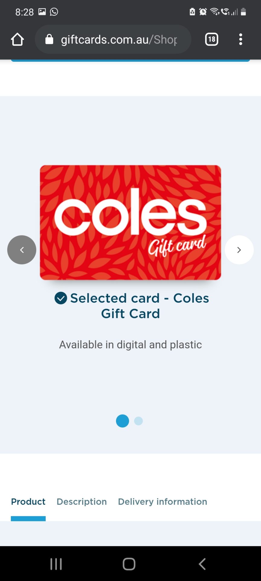 Coles Gift Card