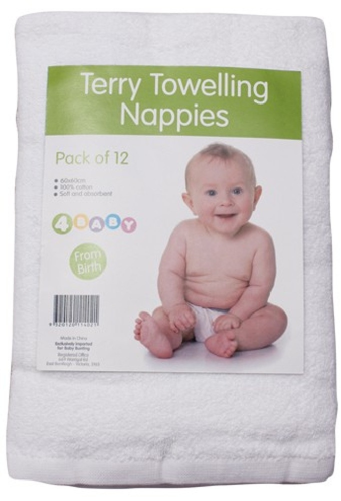 Terry Towelling Nappies & Snaps
