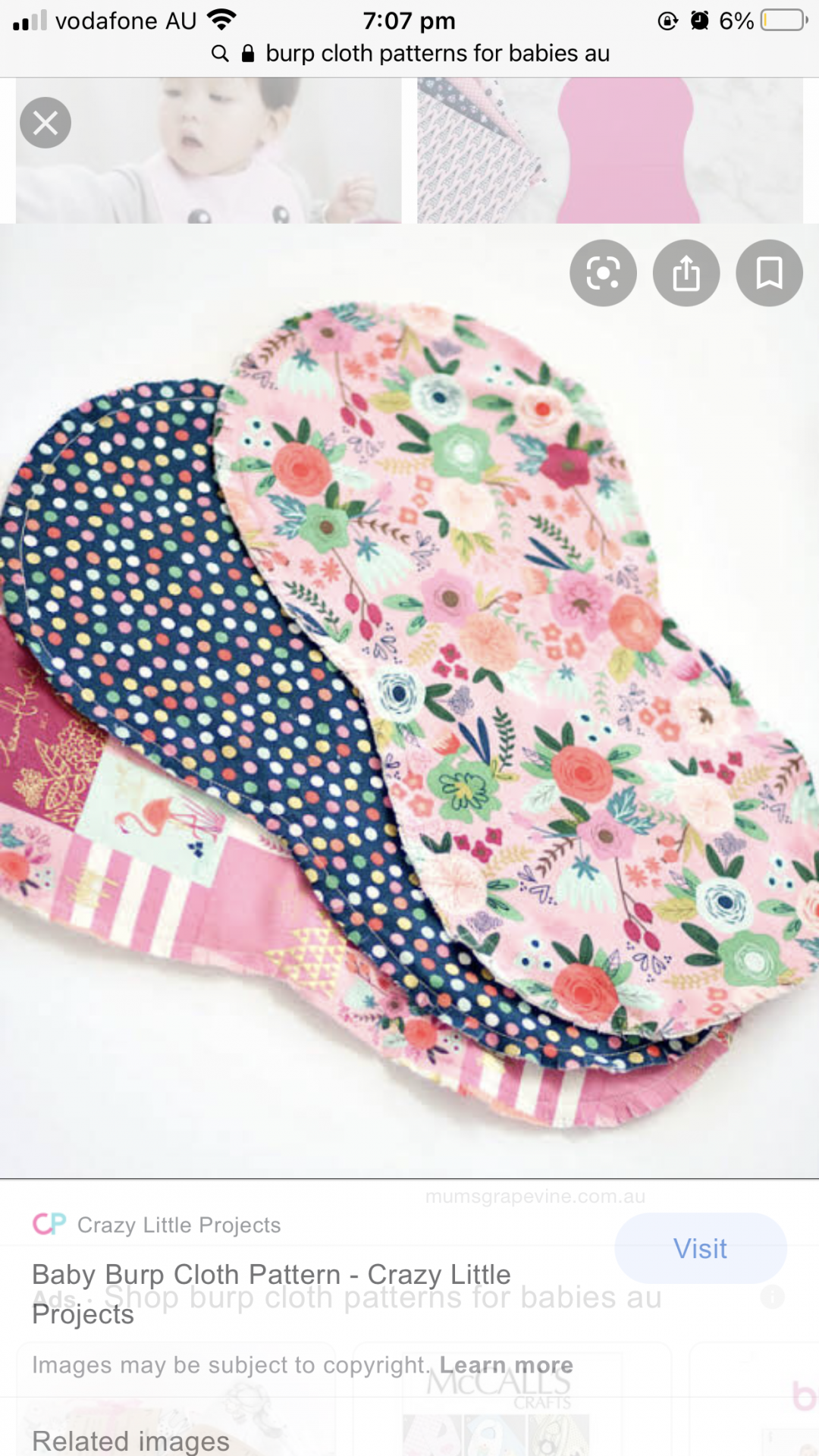 Burp cloths pattern