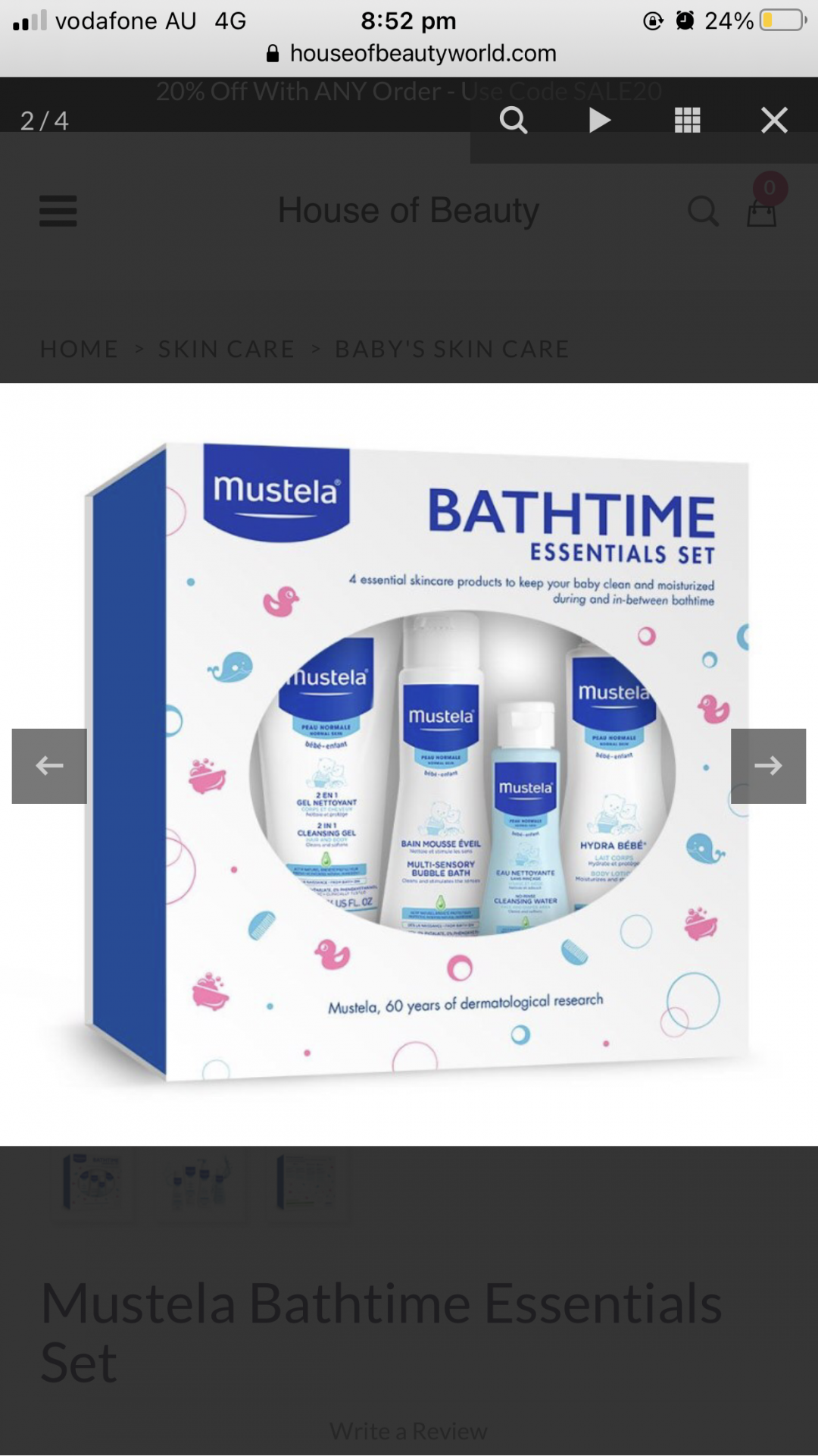 Baby toiletries