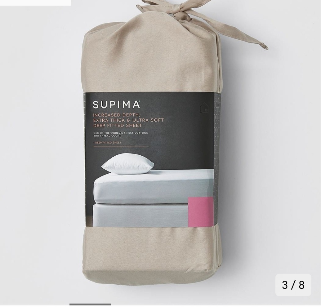 Supima deep fitted sheet- king