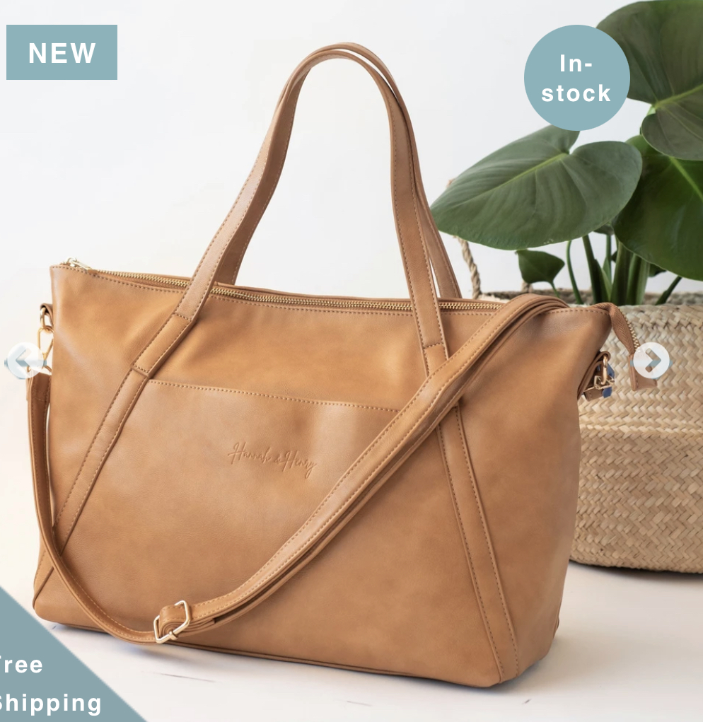 Catherine Carryall Tote/Nappy Bag (Tan)