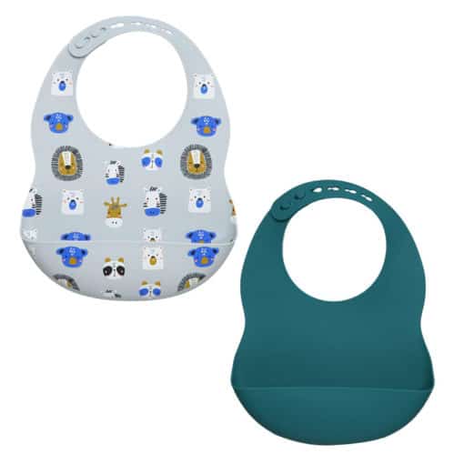 BECALM BABY SILICONE BIBS 2 PACK