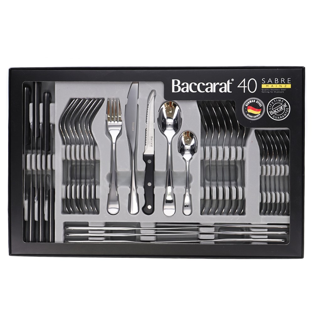 Baccarat Sabre Mainz 40 Piece Stainless Steel Cutlery Set