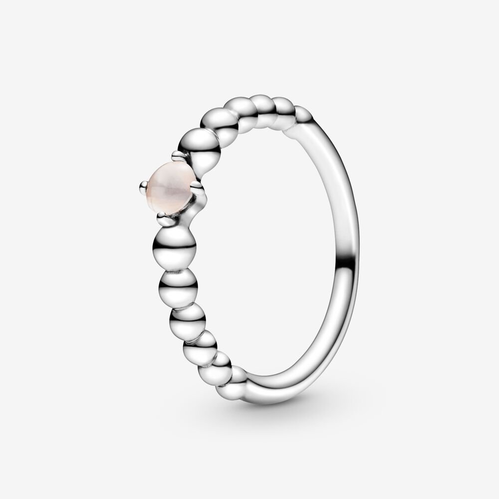 Misty Rose Beaded Ring - June