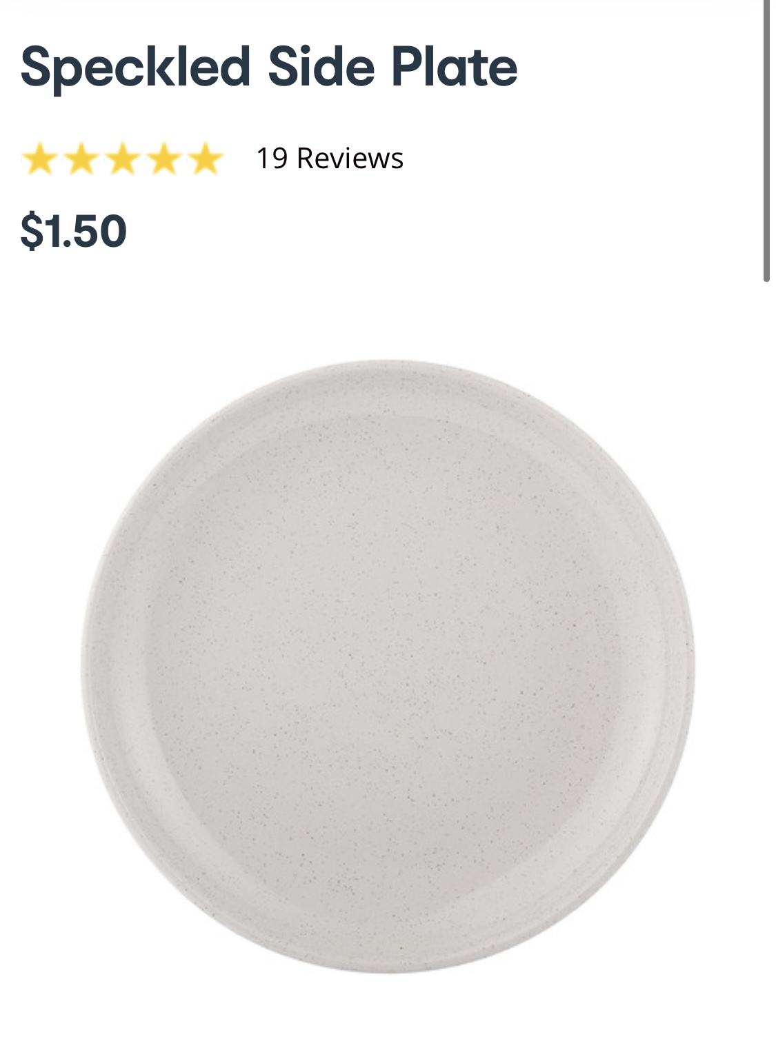 Speckled side plate