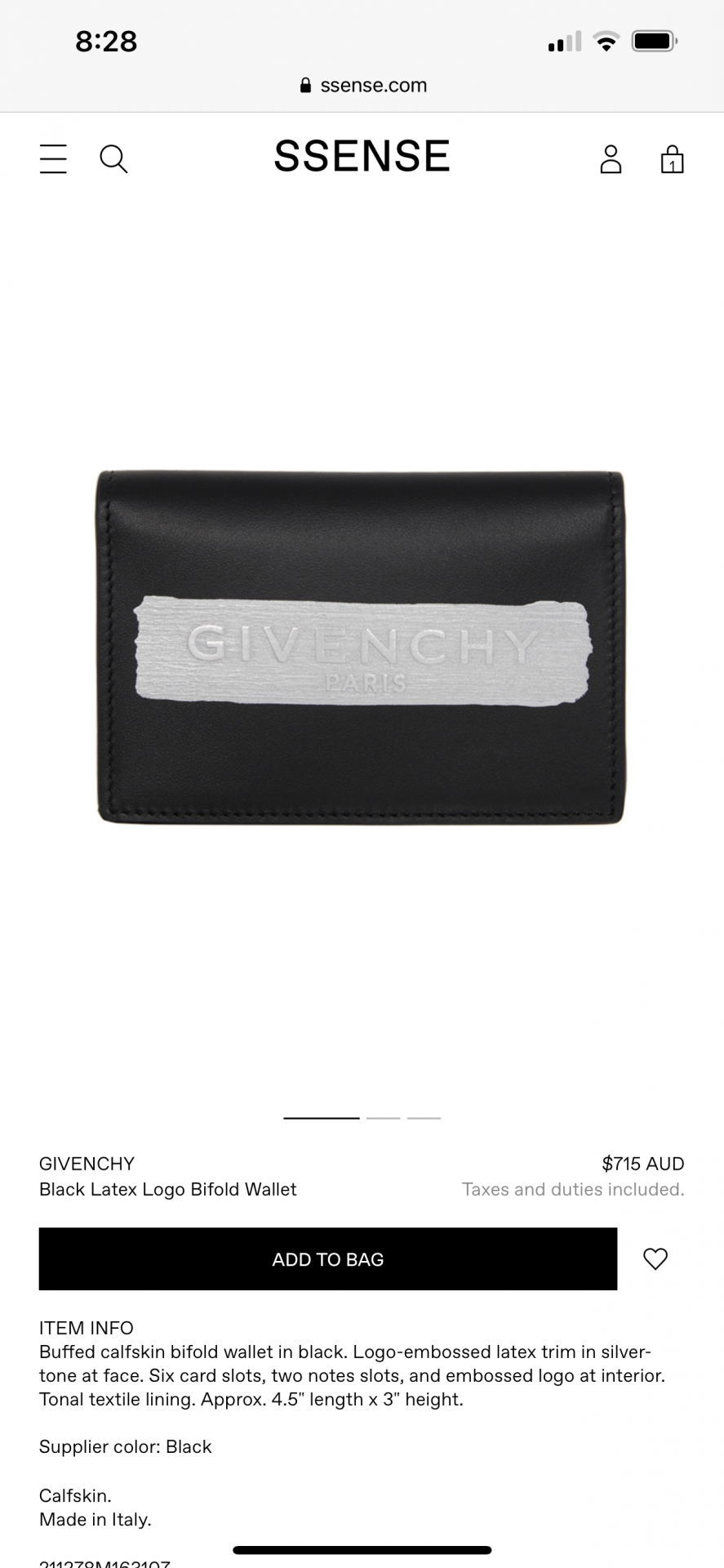 Givenchy bifold wallet