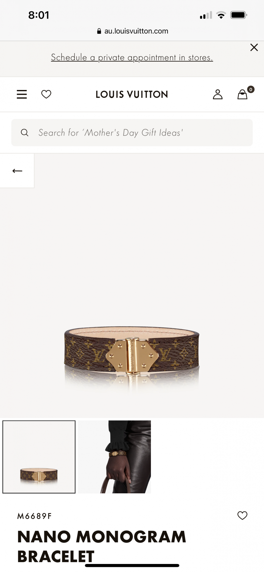 Louis Vuitton Nano bracelet