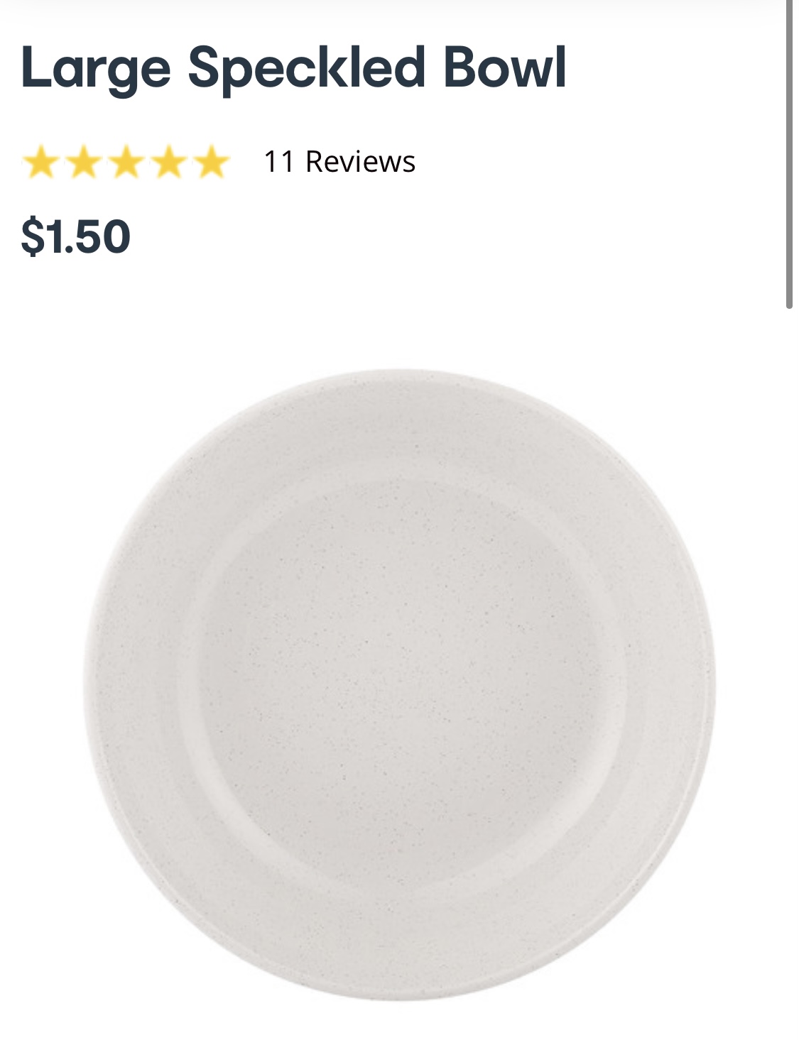 Speckled large bowl