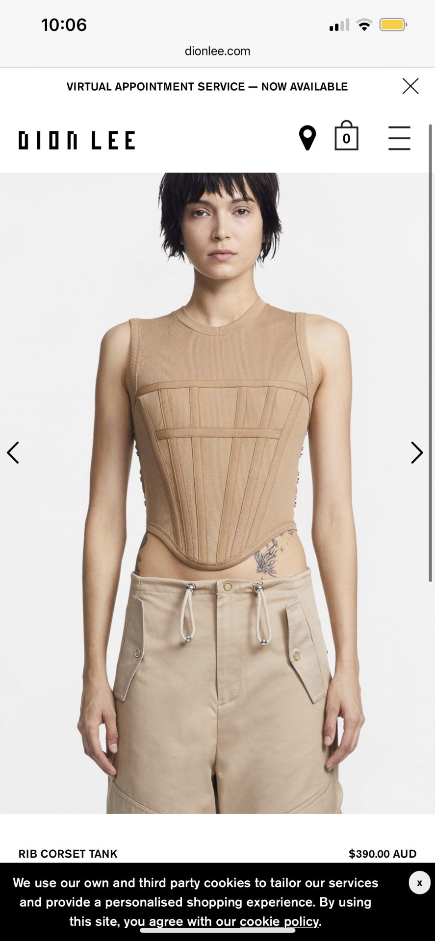 Dion lee tank in any colour tbh but love camel, black and pistachio