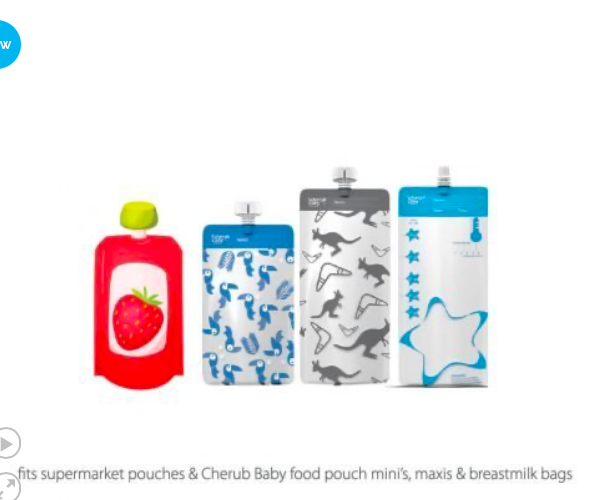reusable baby pouch organiser