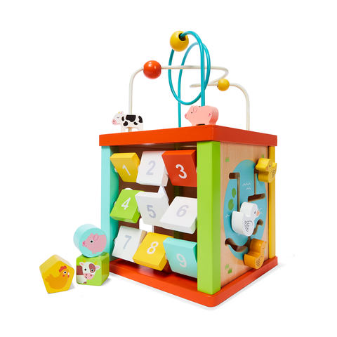 Wooden Activity Cube