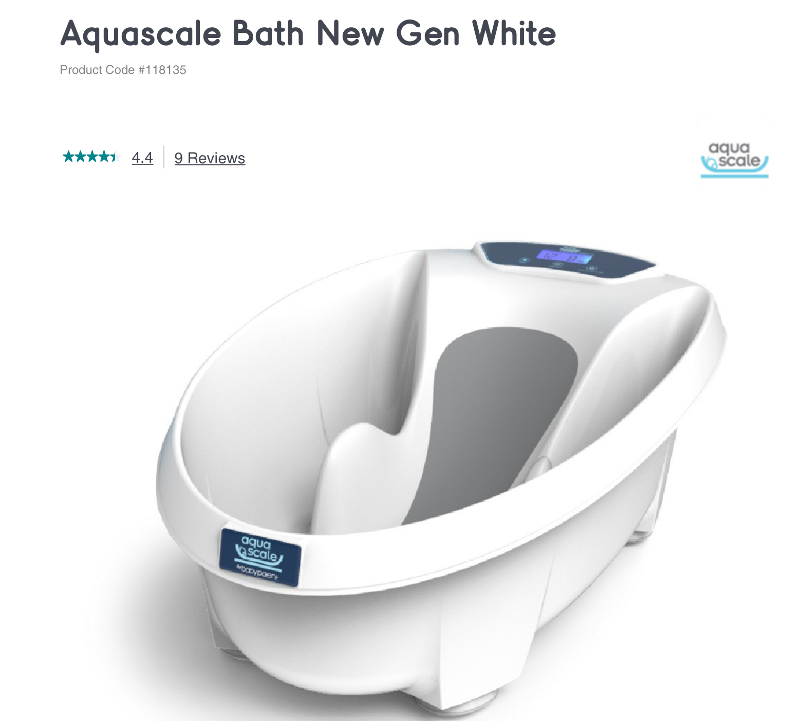 Aquascale Bath New Gen White