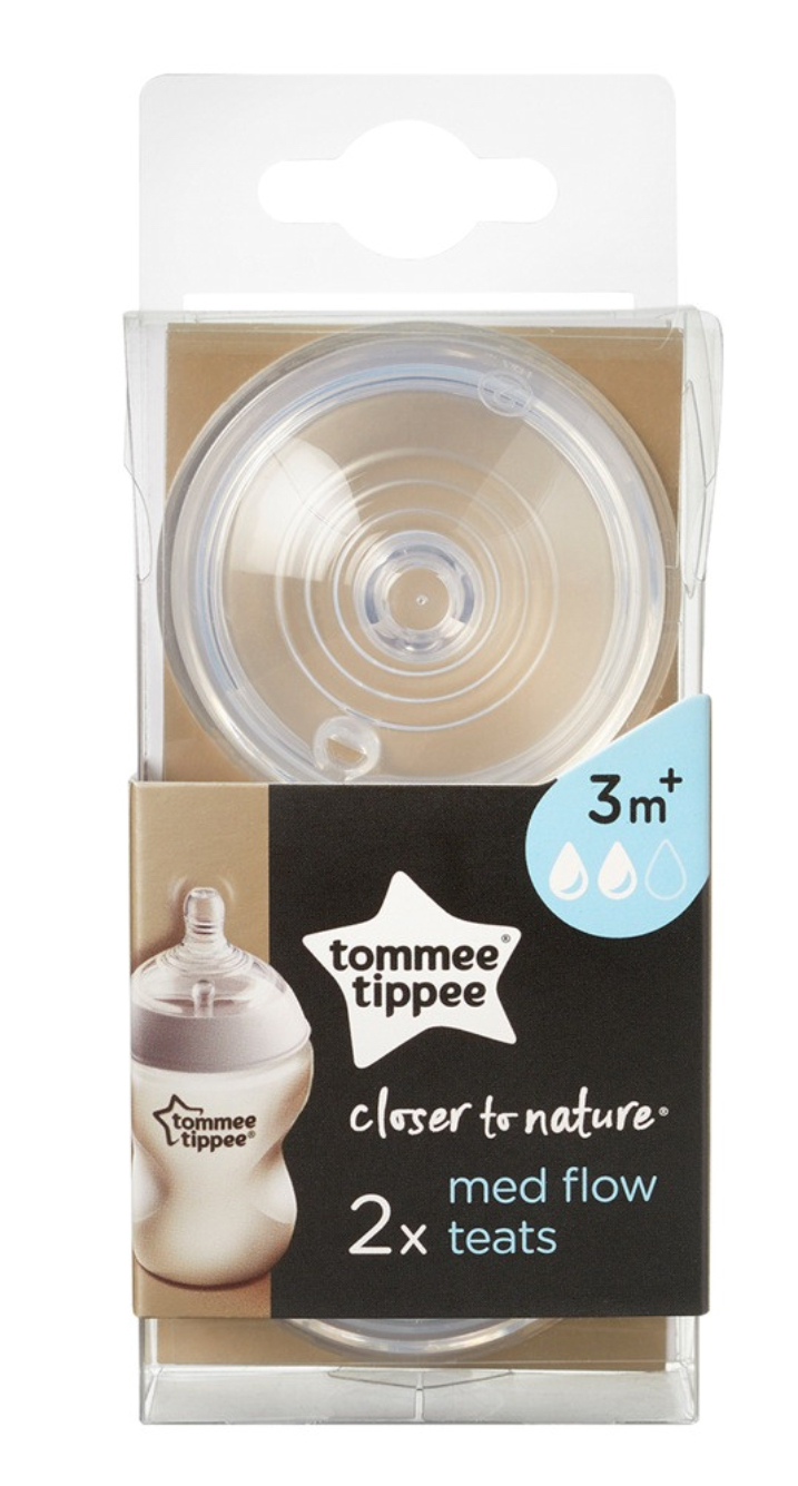 Tommee Tippee Closer To Nature Teat - Medium Flow - 2 Pack