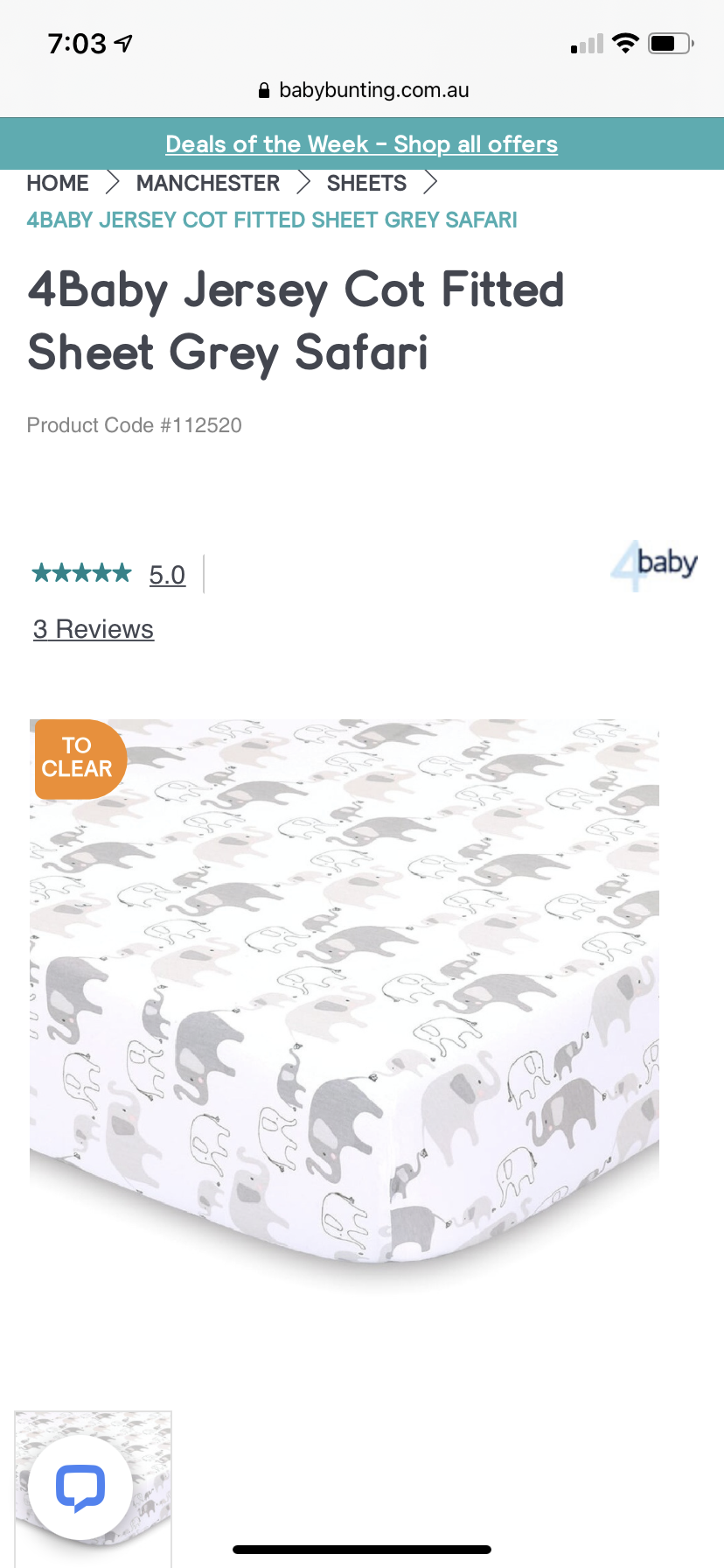 Cot fitted sheets
