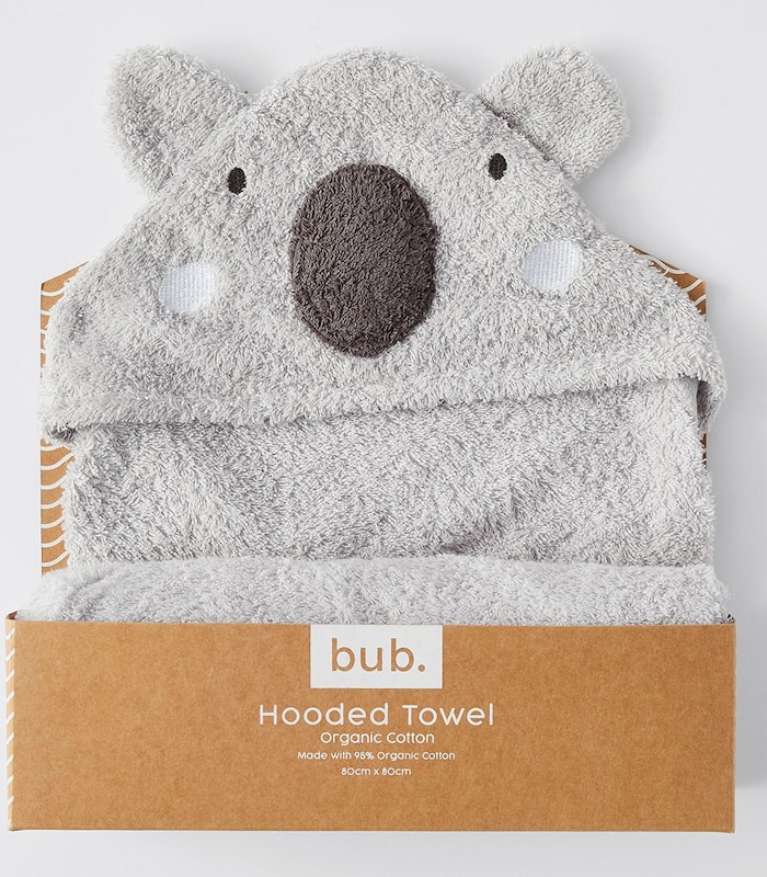 bub. Organic Cotton Baby Hooded Towel