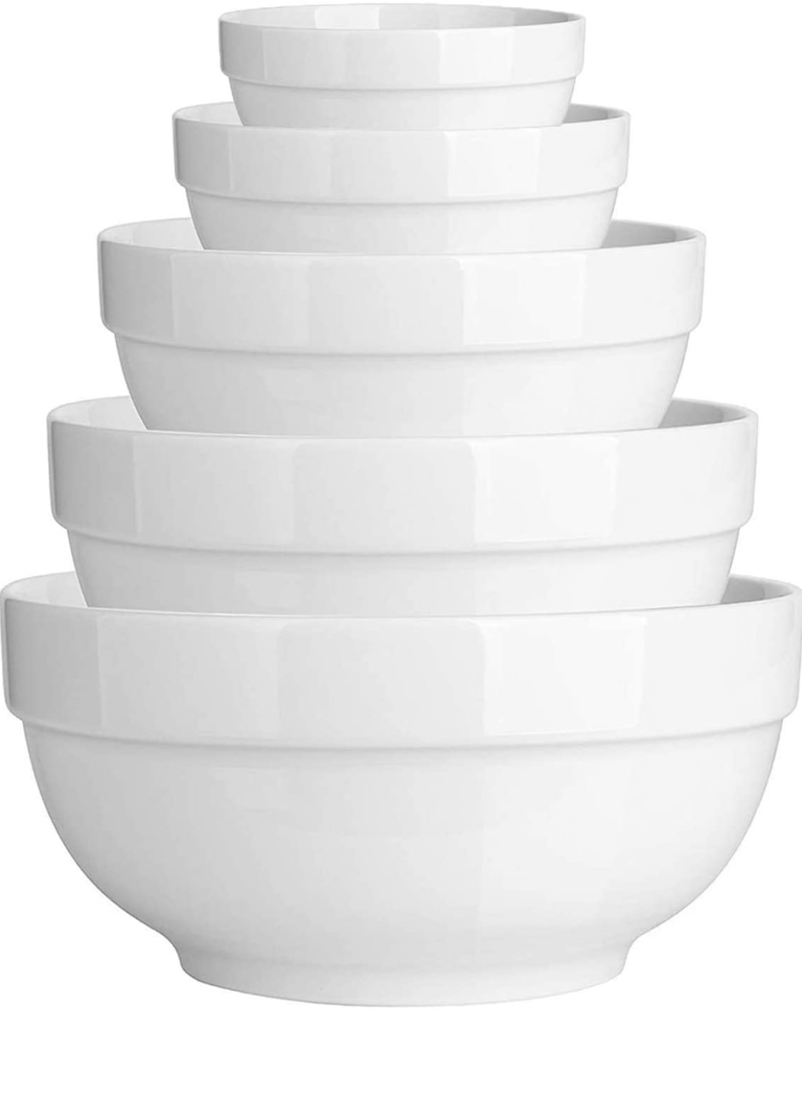 White mixing bowls