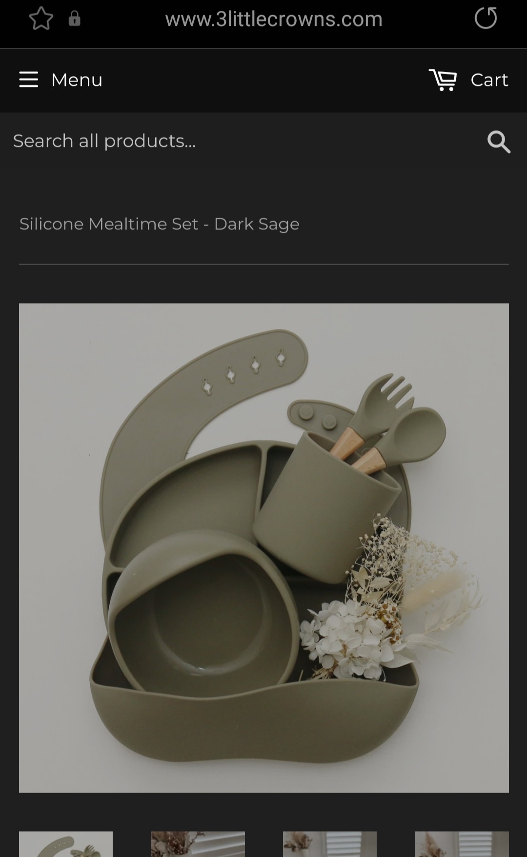 Silicone Mealtime Set - Dark Sage