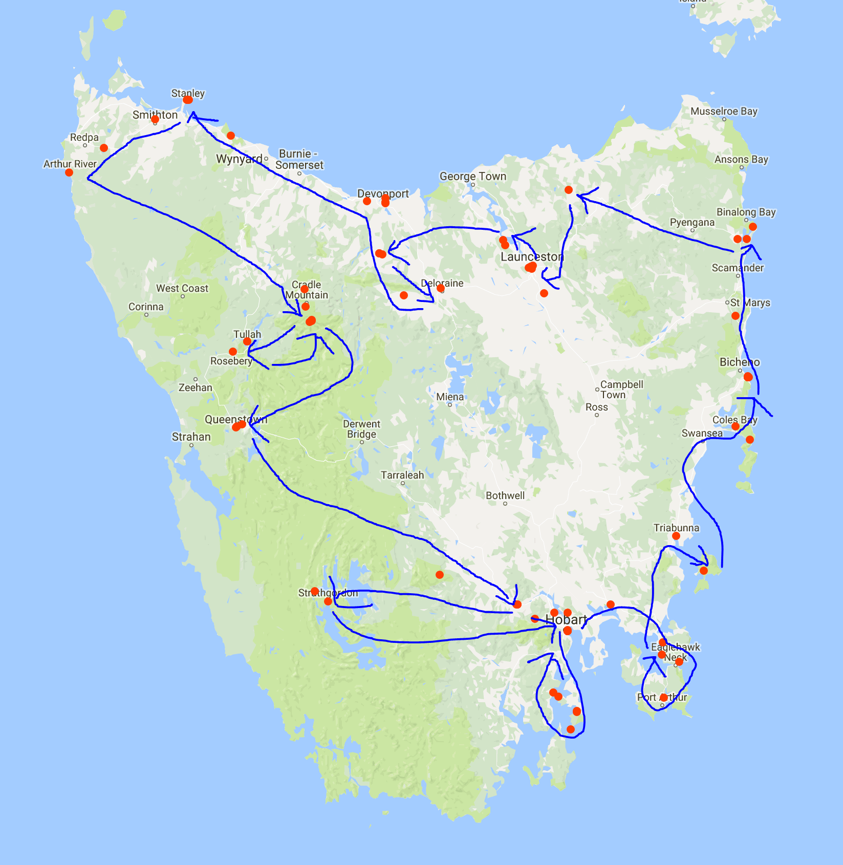 Dorian's 50th Tasmania Adventure