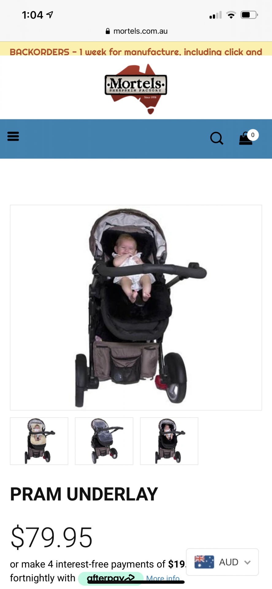 Sheepskin Pram Underlay