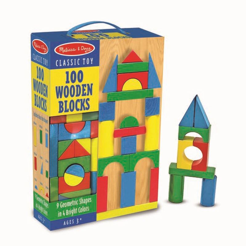 Melissa & Doug – 100 Wood Block Set