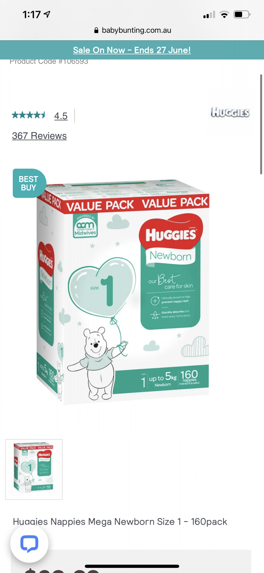 Newborn Nappies