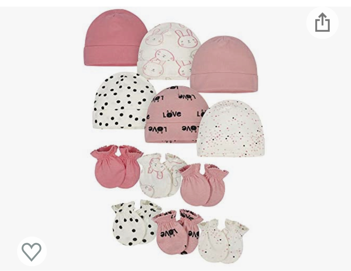Baby Mittens/booties &. Beanie