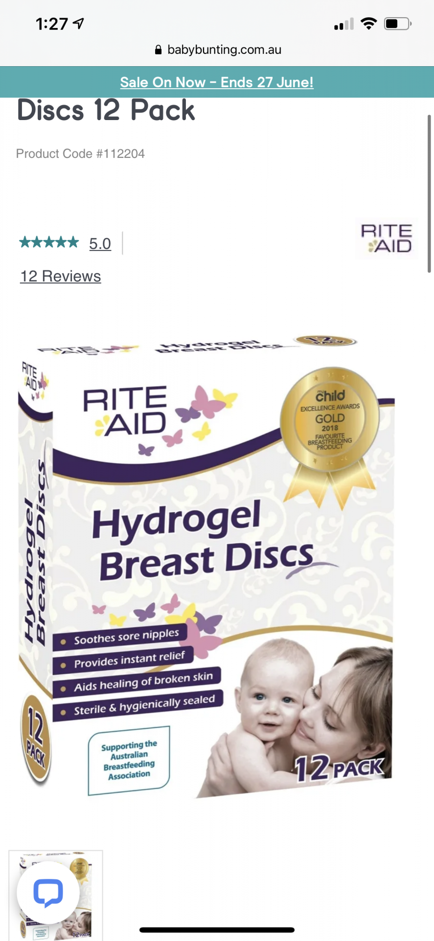Hydrogel Breast Discs