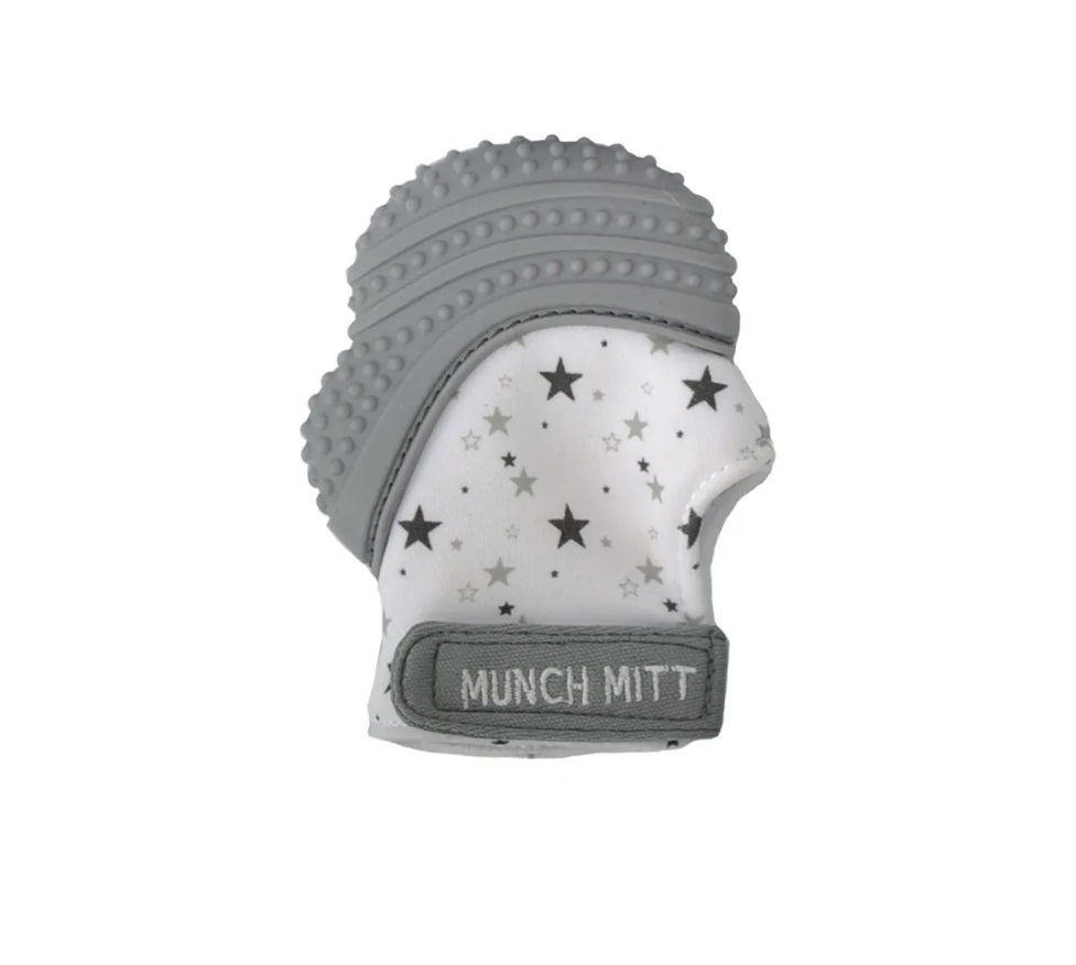 Malarkey Munch Mitt Teething Mitten - Grey Stars