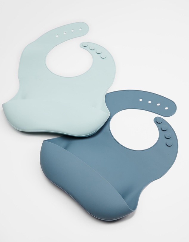 BEBE BY MINIHAHA - 2 Pack Silicone Bibs