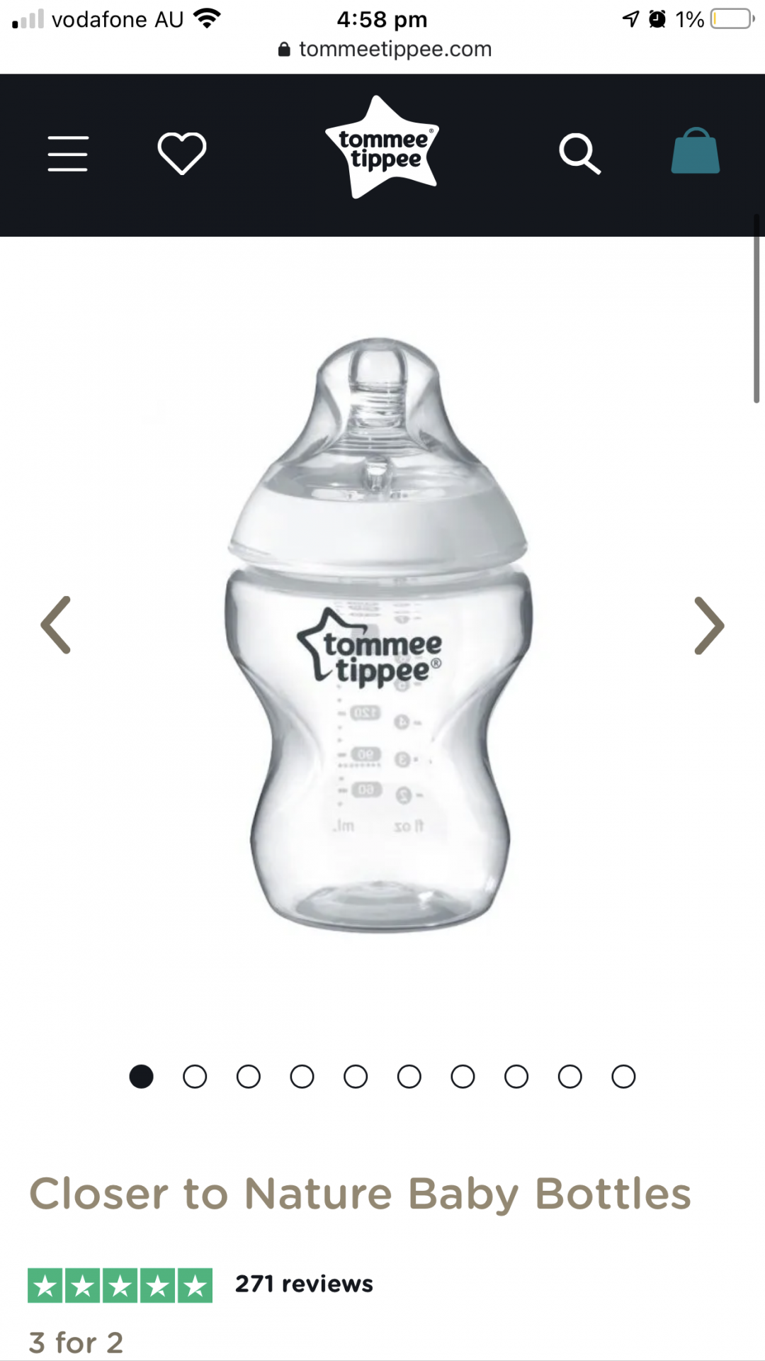 Tommee Tippee Closer to Nature bottles