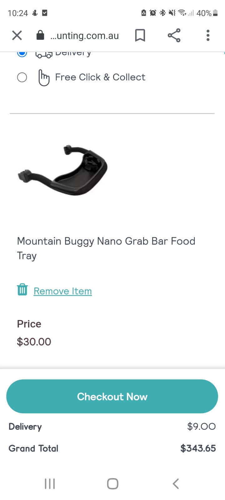Food Tray for stroller