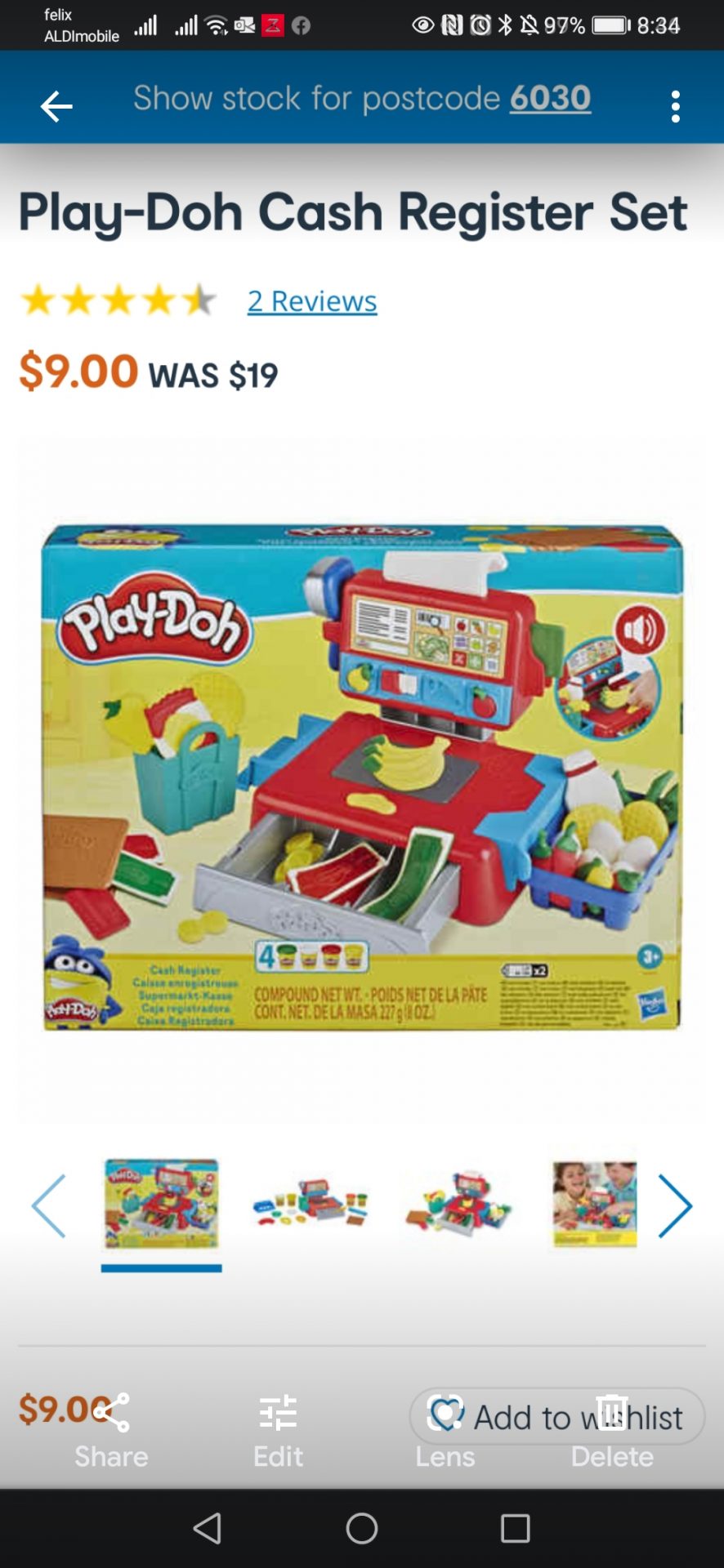 Play doh register