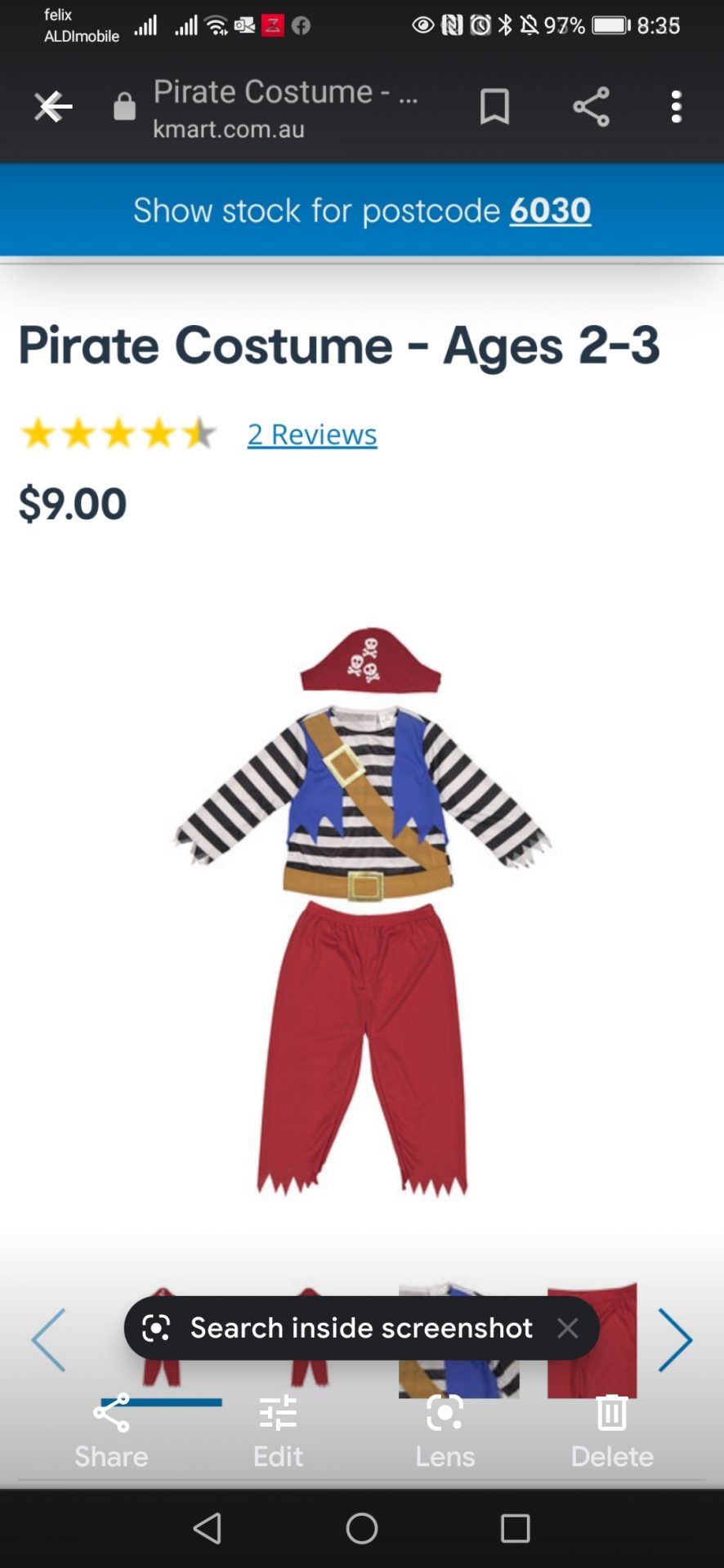 Pirate costume
