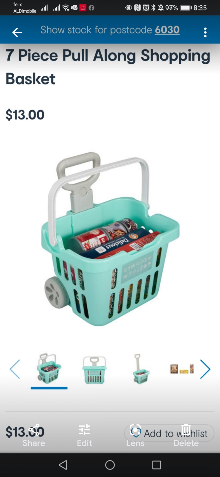 Kmart pull along shopping cart