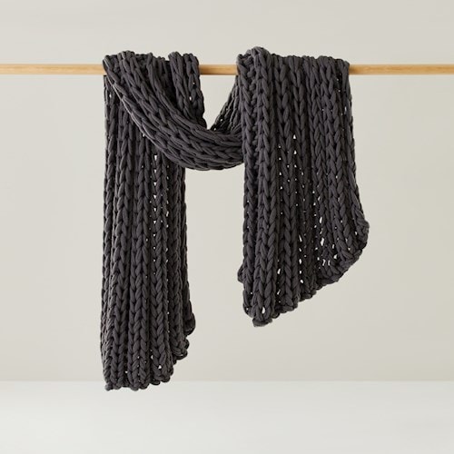Home Republic Newport Coal Chunky Knit Throw