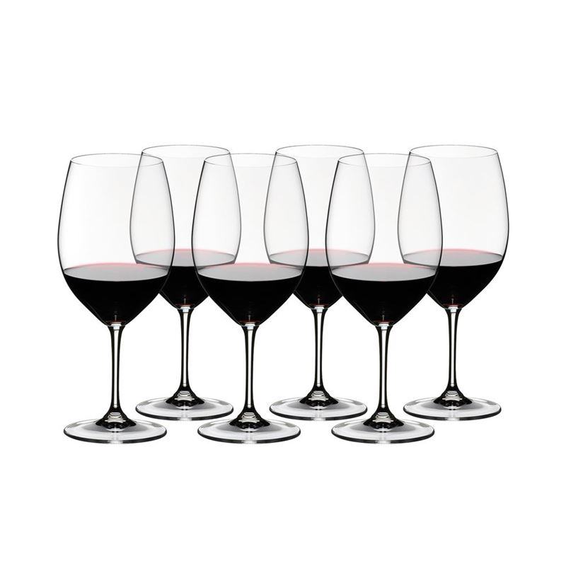 Red wine glasses