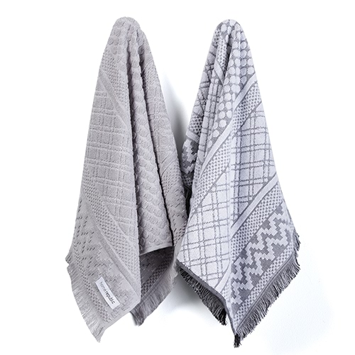 Home Republic Turin Tea Towel Dove Grey Pack of 2